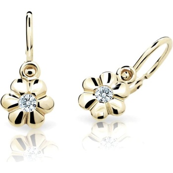 Cutie Jewellery detské zlaté náušnice C1736Z CZ White
