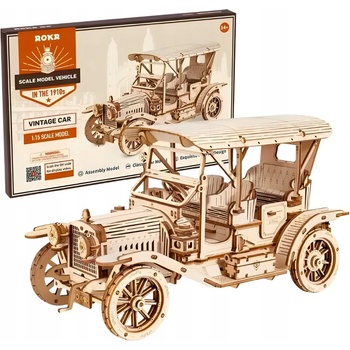 Robotime Rokr Drevené 3D puzzle Vintage auto 298 ks