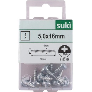 Suki ВИНТ ЗА ДЪРВО 5x16 ММ suki 9 БРОЯ (4004575538285)