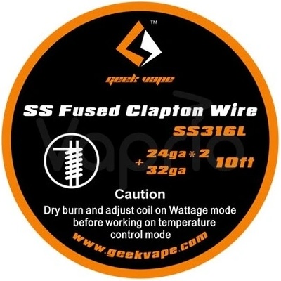 GeekVape SS Fused Clapton Wire 3m 24GAx2+32GA