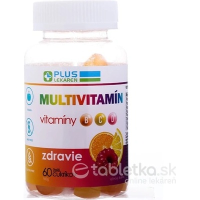 Plus Lekáreň Multivitamín želé cukríky ovocná 60 ks