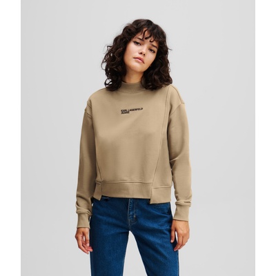 Karl Lagerfeld Jeans KLJ Asymmetric Mock Sweat Desert Taupe
