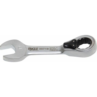 BGS technic Očkoplochý klíč 19 mm s ráčnou, extra krátký BGS 30719