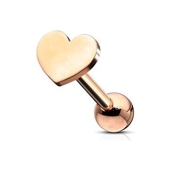Šperky4U Cartilage piercing do ucha srdíčko CP1056-RD