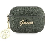 Guess Кейс Guess GUAP2GLGSHA за AirPods Pro 2, зелен / каки, Glitter Flake 4 (3666339110970)