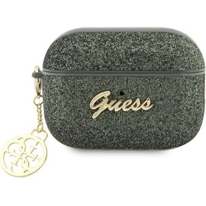 Guess Кейс Guess GUAP2GLGSHA за AirPods Pro 2, зелен / каки, Glitter Flake 4 (GUE002653-0)