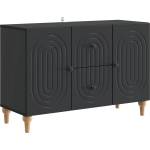 vidaXL ТВ шкаф с чекмедже Черно 89 x 34, 5 x 60 см Инженерна дървесина (894196)
