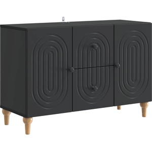 vidaXL ТВ шкаф с чекмедже Черно 89 x 34, 5 x 60 см Инженерна дървесина (894196)