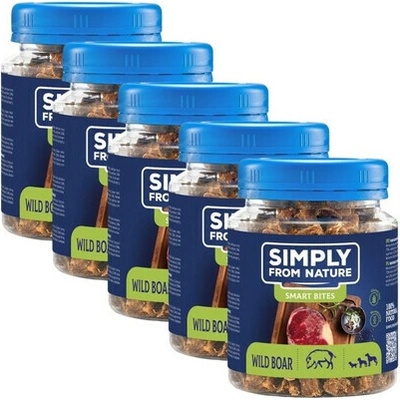 SIMPLY FROM NATURE Smart Bites Tréningové maškrty z diviny 5x 130 g