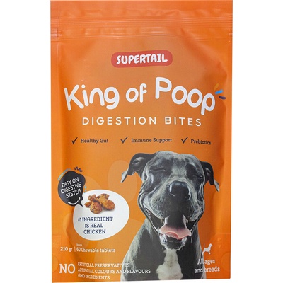 Supertail King of Poop probiotiká pre psy 60 ks