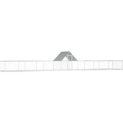 vidaXL Klec pro kuřata 14 × 2 × 2 m pozinkovaná ocel stříbrná 9799.144564