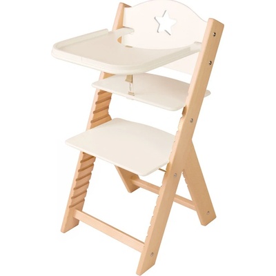 Sedees Rostoucí židlička 2v1 bílá s hvězdičkou