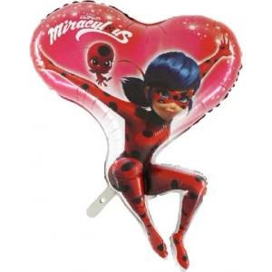 BP Балон от фолио - Вълшебна калинка (Miraculous) Сърце