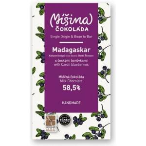 Míšina čokoláda Смесен млечен шоколад с чешки боровинки 58, 5%