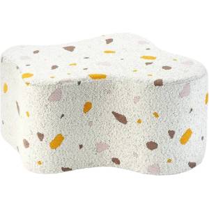 Wigiwama Бял детски пуф от букле и шенил Terrazzo Cloud - Wigiwama (W598901)