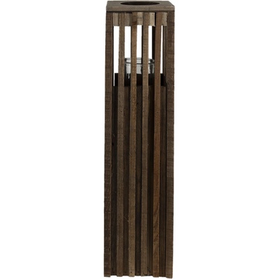 Drevená retro lucerna Mick – 14x14x54 cm