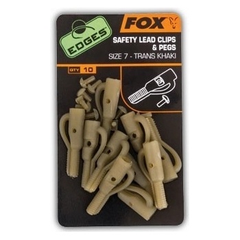 FOX Edges 7 Lead Clip + Pegs trans khaki