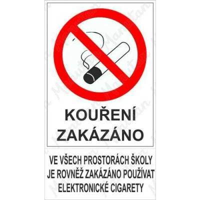 Ve všech prostorách školy je rovněž zakázáno používat elektronické cigarety, plast 234 x 420 x 2 mm
