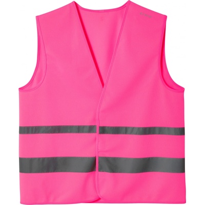 BTWIN bezpečnostná reflexná vesta 560 viditeľná cez deň i v noci ružová ružová