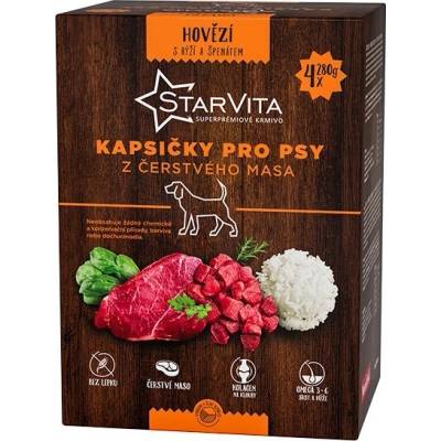 Starvita hovězí rýže špenát 4 x 280 g