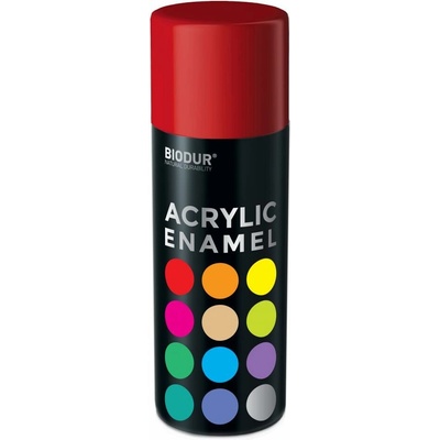 Biodur Akrylový email ve spreji - červená 400 ml/RAL 3020