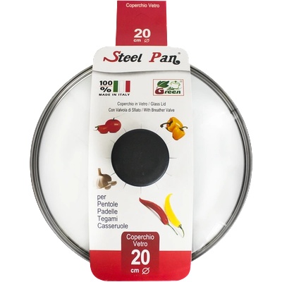 Steel Pan - ITALY Sp-Капак стъклен 20см (011884)