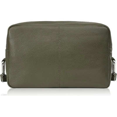 Tmavozelená dámska kožená crossbody kabelka Martyna