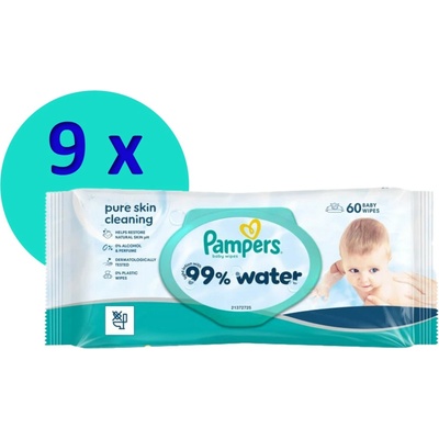 Pampers Aqua čistící ubrousky 9 x 60 ks