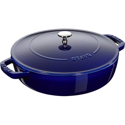Staub Panvica hlboká s dvoma úchytmi a pokrievkou 24 cm sýto modrá