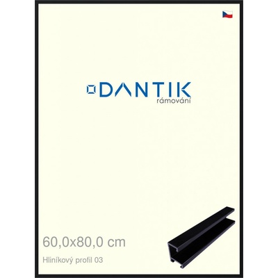 DANTIK rám na obraz 60 x 80 Černá Florentinská