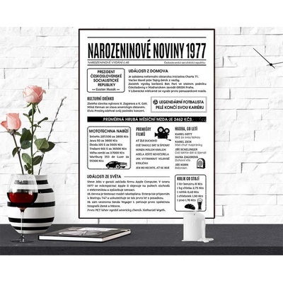 Narozeninové noviny 1977 - jednostranné