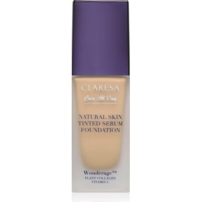 Claresa Natural Skin Tinted Serum Foundation Make-up sérum s přirozeným finišem 2WO Medium Olive 32 ml