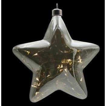 Marimex 18000322 Závěsná hvězda mini stříbrná 12 LED Crystal