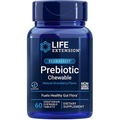 Life Extension Florassist Prebiotic Chewable jahoda 60 žuvacích tabliet