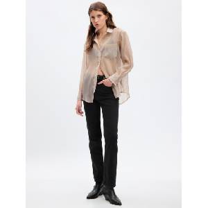 GAP Прозрачна oversize риза GAP GAP | Bezhov | ЖЕНИ | XXS