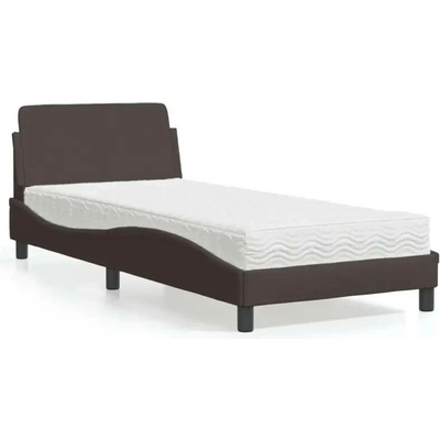 vidaXL 11461.3208327 Postel s matrací Dover tmavě hnědá textil