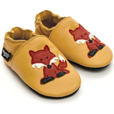 Liliputi detské papučky Soft Paws Fox líška, žlté