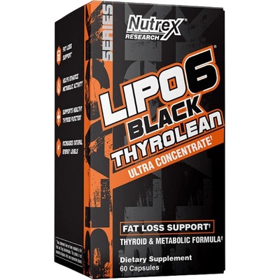 Nutrex Lipo 6 Black Thyrolean Ultra Concentrate | Thyroid Metabolic Formula [60 капсули]