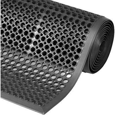 Notrax 562 Sanitop Gumová rohož s drenážnymi otvormi a tvarovanými hranami 91 cm x 297 cm