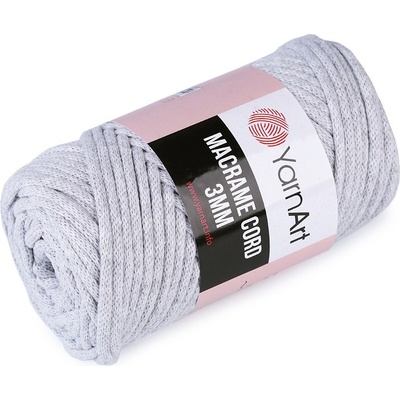 Prima-obchod Pletací příze Macrame Cord 250 g, barva 6 (756) šedá nejsvětlější