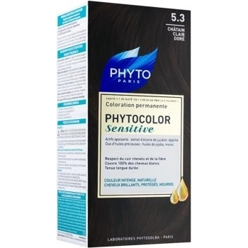 Phyto Color Sensitive permanentní barva na vlasy 5.3 Light Golden Chestnut