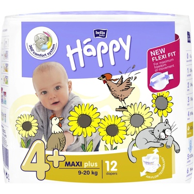 Bella Baby Happy 4+ 9-20 kg 12 ks