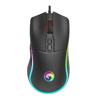Marvo Myš M358, 7200DPI, optika, 7tl., drátová USB, černá, herní, podsvícená