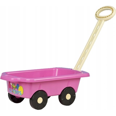 Teddies Vozík/Vlečka dětská 45x28x16cm 24m+ Růžová – Zboží Dáma