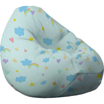 Image 1 of PUFRELAX Калъф за пуф круша, 320л. , Nirvana Grande - Rainbow Wishes (COVER_PUF-G-NGR-TEXP-BOW)