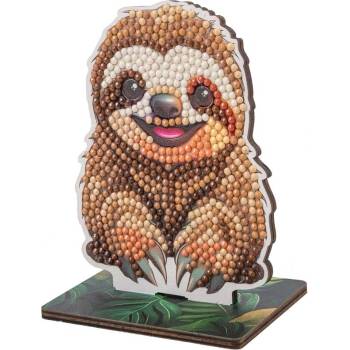 Craft Buddy Комплект за диамантена бродерия Craft Buddy - Crystal Art Buddies, Ленивец (CBCAFGR-31GEN044)