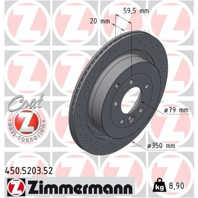 Brzdový kotúč ZIMMERMANN 450.5203.52 (450520352)