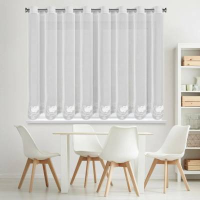 EUROFIRANY ZÁCLONA NA KROUŽCÍCH LETI 350X160 CM KVĚTY