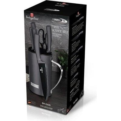 Berlingerhaus BH 2600 sada nožů ve stojanu Carbon Pro Line 7 ks