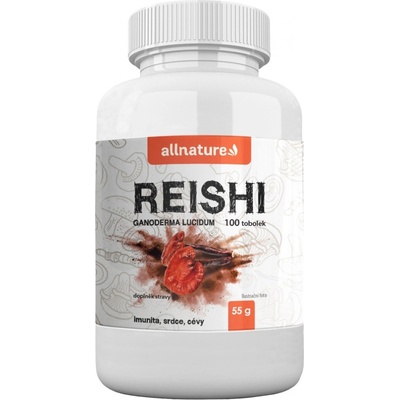 Allnature Reishi 500 mg 100 rostlinných kapslí